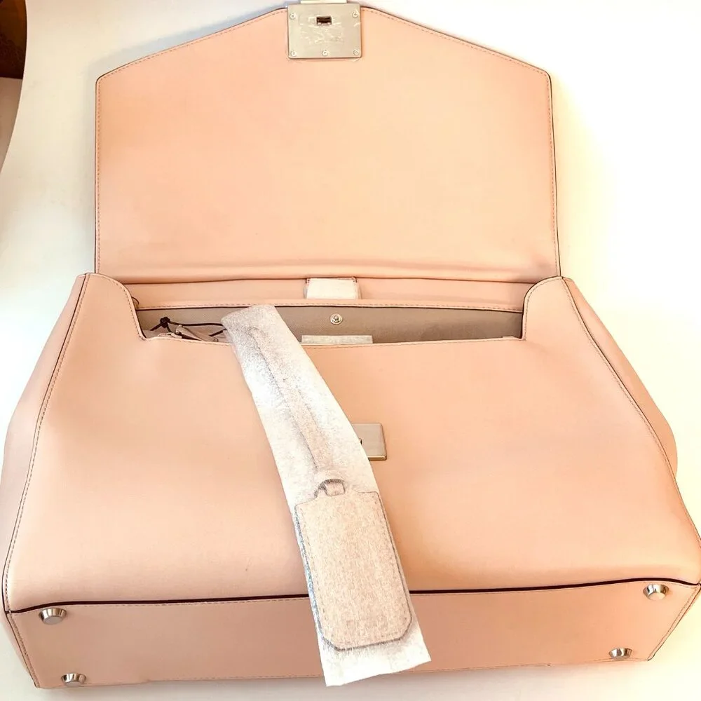 TUMI MARIELLA WOMEN'S 073508BL TAVI SATCHEL BUSINESS MESSENGER PINK CALF LEATHER
